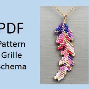 Diagram brickstich weaving beads miyuki feather / miyuki feather / miyuki pattern / miyuki diagram / miyuki model