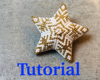 N3 / Special beginners tutorial for 3D peyote star / 3D peyote tutorial / Instructions in Français, English, Italiano, Espanol, Deutch...