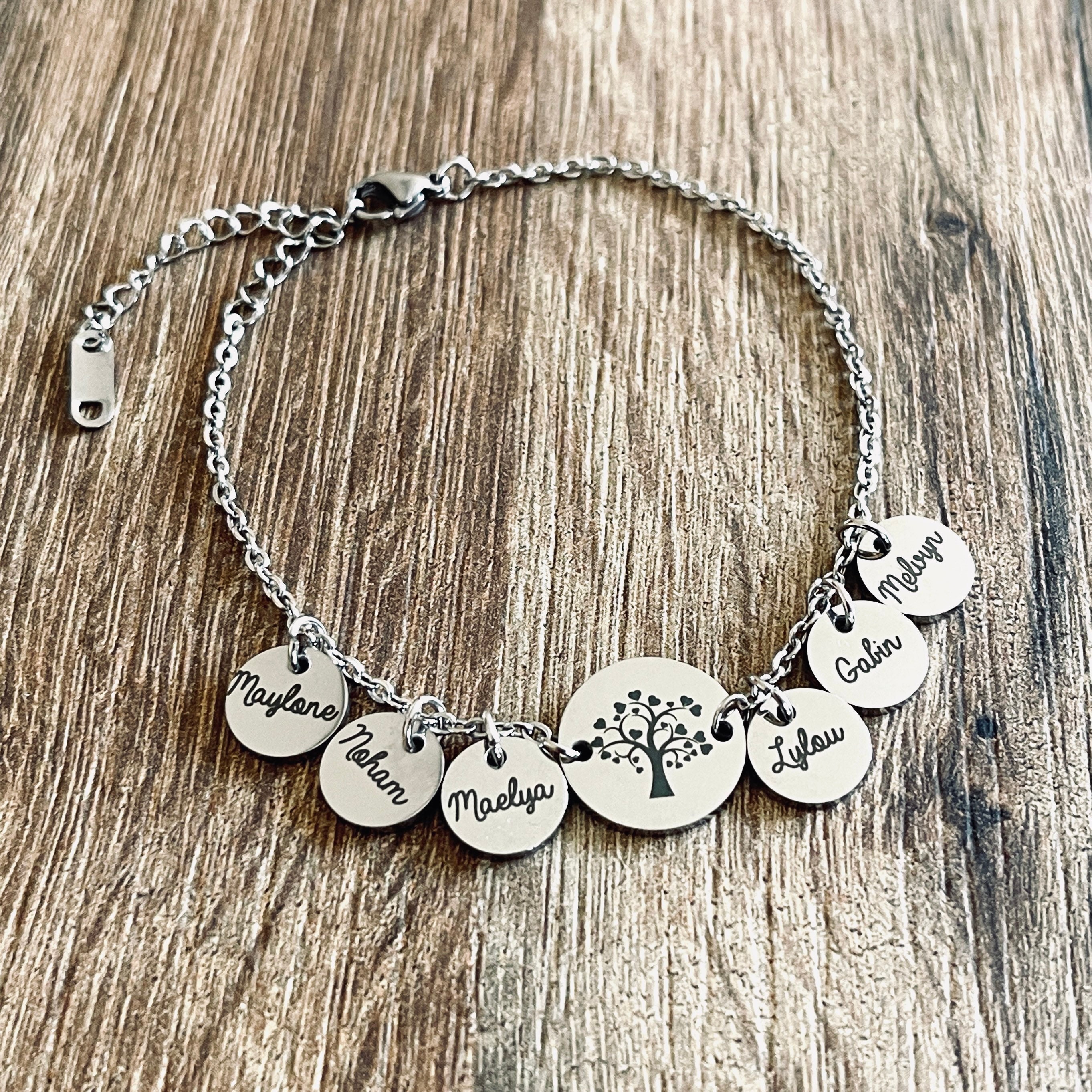 Personalised tree of life bracelet sale