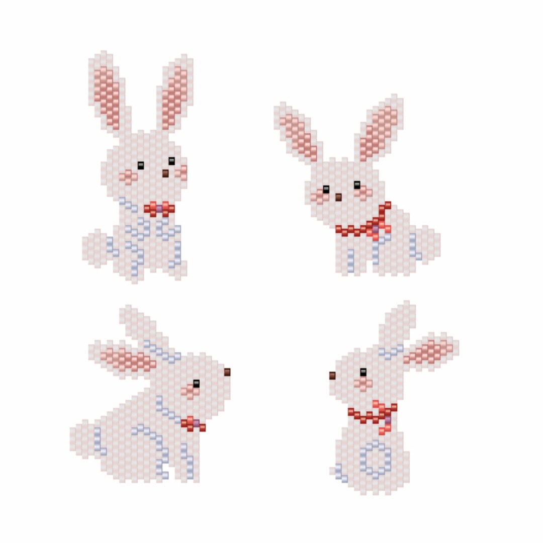 Weaving Rabbit Set of 4 Rabbit Weaving Diagrams - Etsy