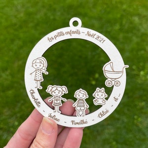 Personalized wooden family Christmas ball image 6