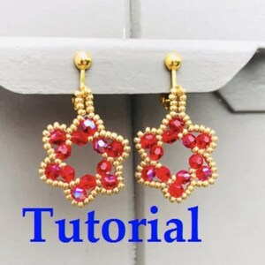 Special Beginners Tutorial Miyuki and Swarovski Earrings French, English, Italiano, Espanol, Deutch...