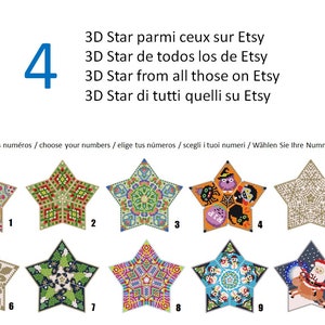 Lot De 4 Diagrammes Tissage Perles 3d Peyote Star Tissage Etsy