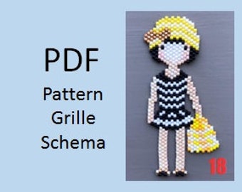 n18 / Miyuki doll bead weaving diagram / miyuki pattern / miyuki pattern / miyuki model / bead diagram / bead weaving