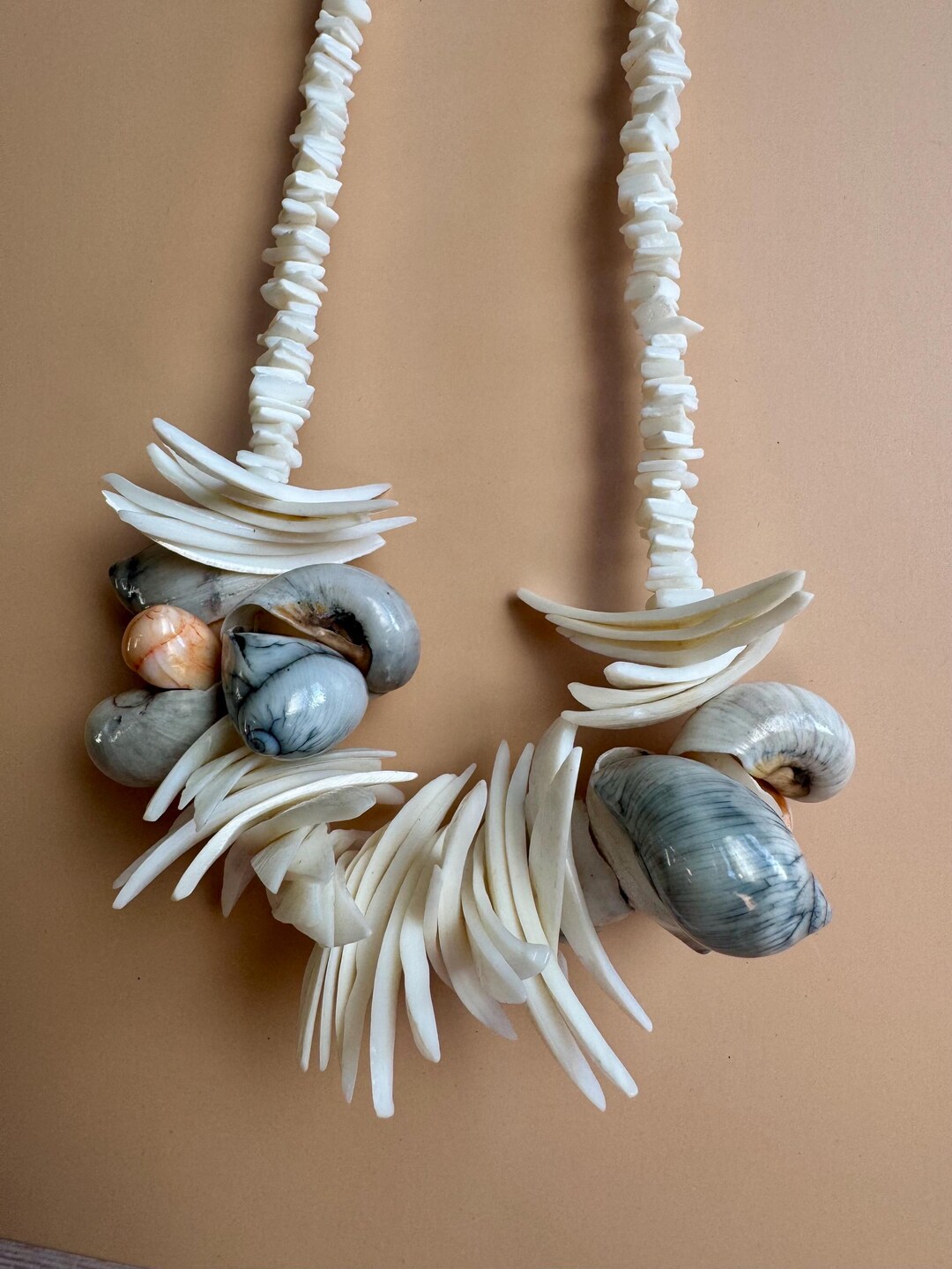 Shell Neckless Natural Shell Pendant Necklace, Organic Coastal Boho Jewelry ...