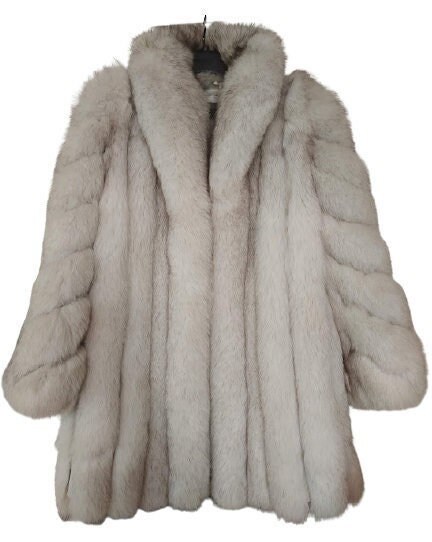 Louis White/Multicolor Monogram Mink Fur Jacket M