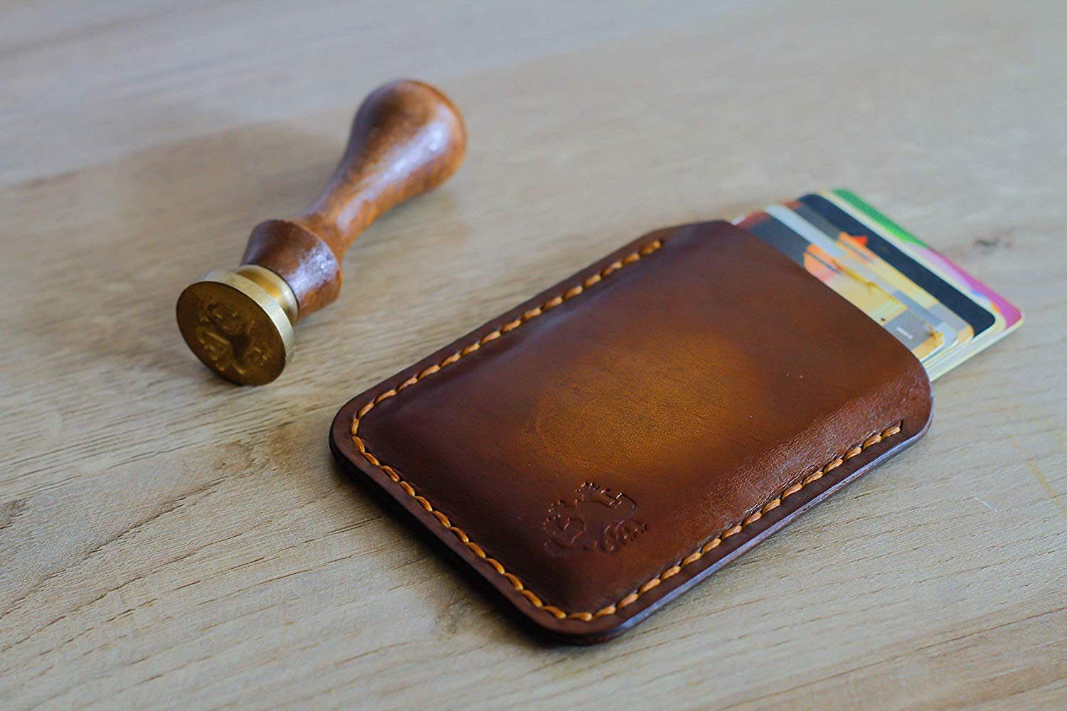 Leather card holder Credit card holder Business card case | Etsy