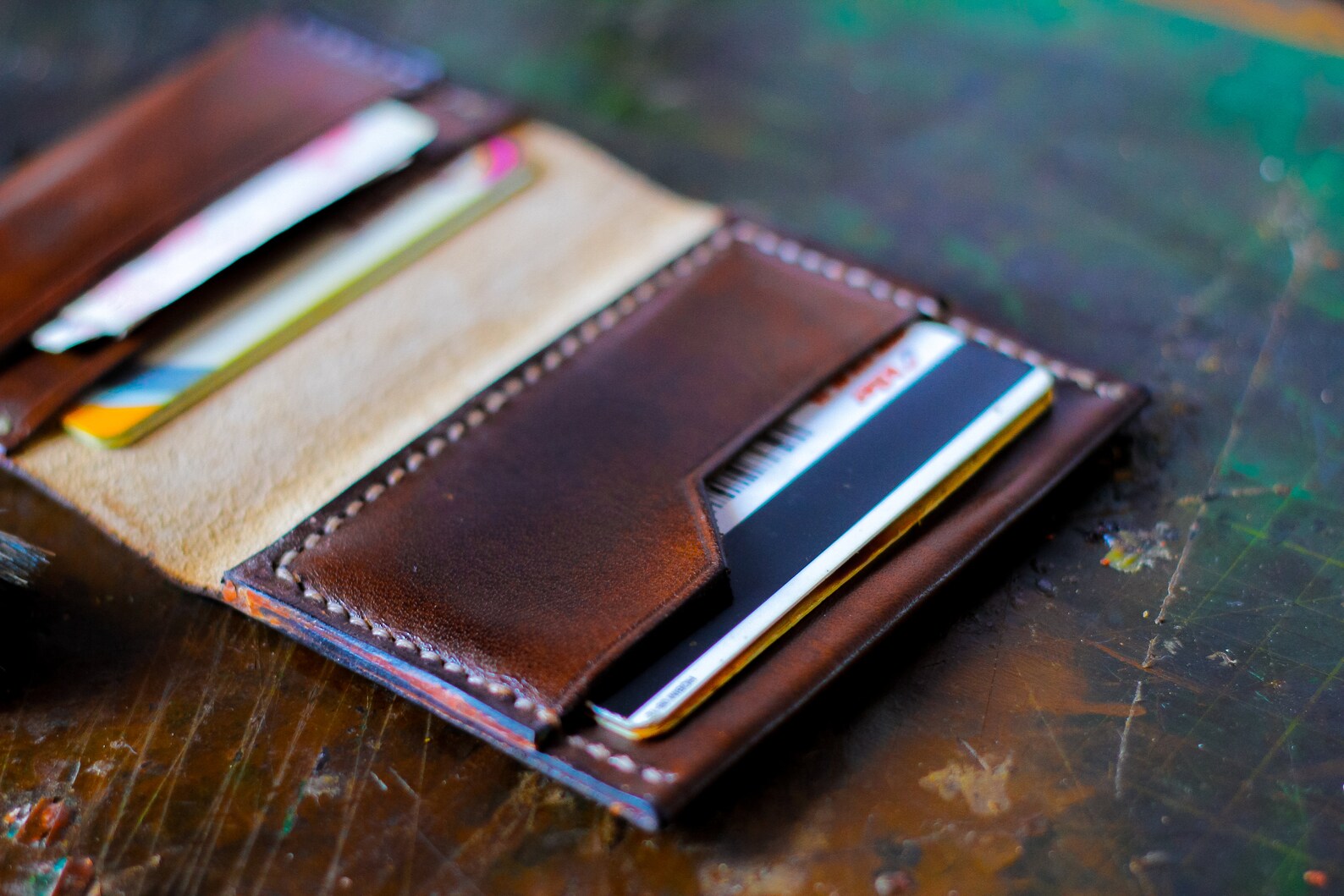 Business card case Mens leather wallet Leather card holder | Etsy