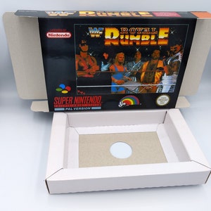 WWF Royal Rumble - PAL - vervangende doos met binnenbakoptie - SNES - dik karton zoals in het origineel. Topkwaliteit!