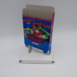 Mario Clash - Remplacement de la boîte Virtual Boy avec option d'insertion - carton épais. Qualité supérieure !!