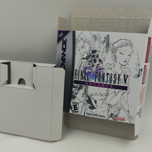 Final Fantsy V - - Vervangende doos met optie voor binnenlade - Game Boy Advance/GBA - dik karton - PAL of NTSC. Top kwaliteit!