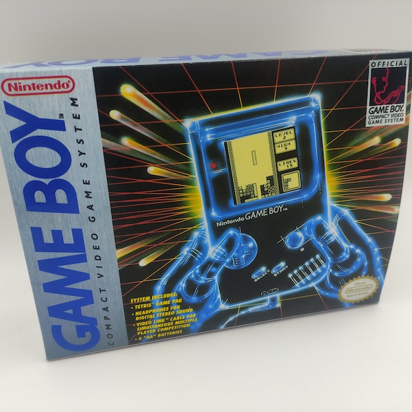 Game Boy Classic - Boîte de console de remplacement - Boîte seule - carton gris résistant. QG !