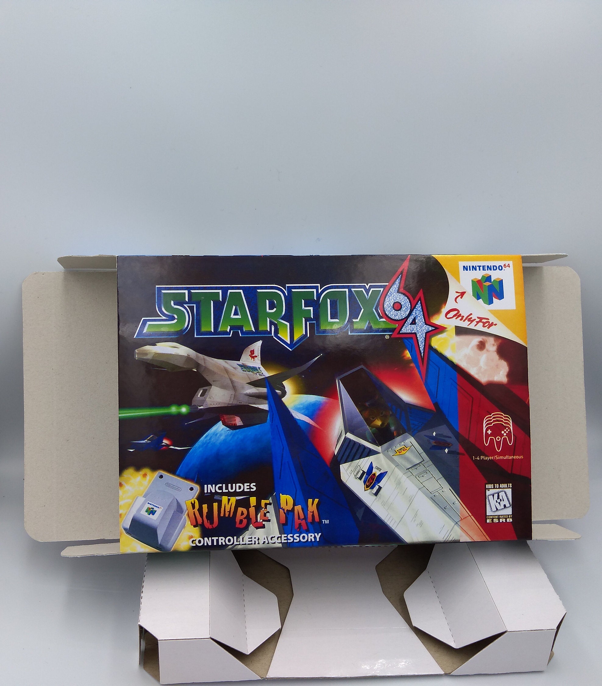 Star Fox 64 3D Nintendo 3DS Reproduction Game Case and Cover 