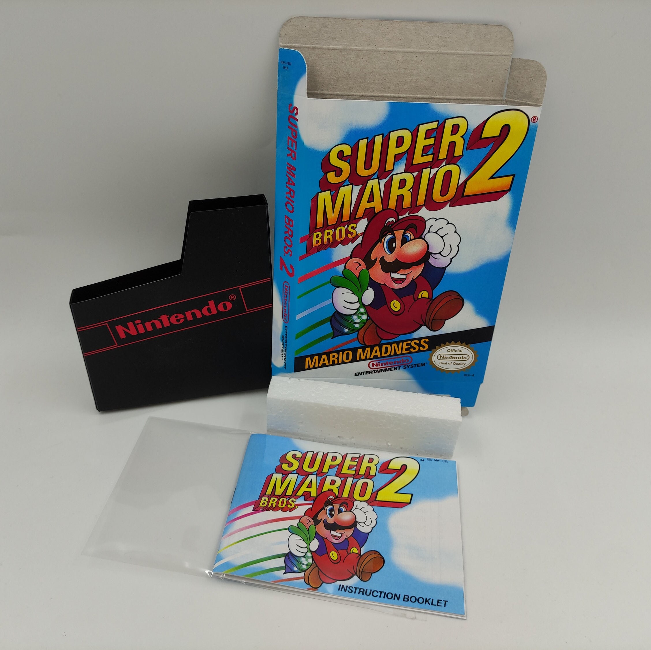 rulletrappe taxa filter Super Mario Bros 2 Replacement Box Manual Dust Cover - Etsy
