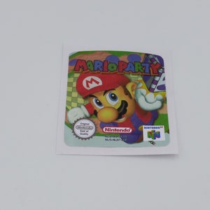 Mario Party - Label/ Sticker for Nintendo 64 cartridge - replacement.