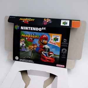 マリオカート 64 - ボックス、インナートレイ オプション - N64 - PAL、NTSC、オーストラリア PAL、日本 NTSC - オリジナルと同じ厚い段ボール。