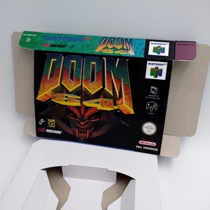 Doom 64 - doosvervanging met optie voor binnenlade - NTSC, PAL - N64 - dik karton. Topkwaliteit !!