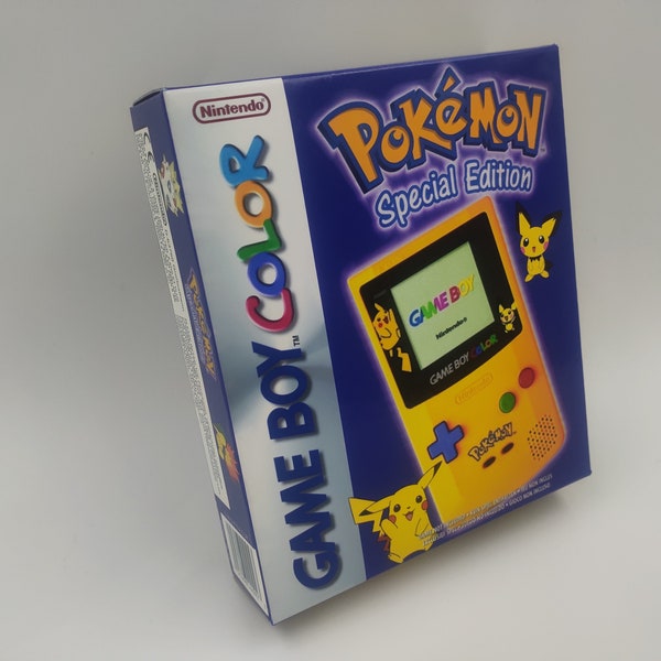 Gameboy Color - Replacement Console Box - Pokemon Special Edition - Box only - gray cardboard.