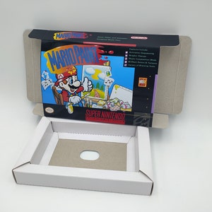 Mario Paint - Vervangende doos met binnenbakoptie - PAL of NTSC - SNES - dik karton.
