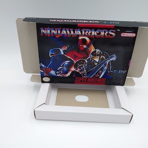 Ninja Warriors the New Generation - PAL or NTSC - Replacement box with inner tray option - SNES - thick cardboard as in the original.