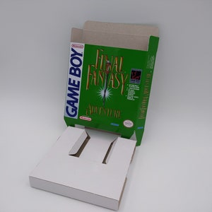 Final Fantasy Adventure/ Mystic Quest - Vervangende doos met optie binnenbak - Game Boy/GB - PAL of NTSC - dik karton. Top kwaliteit !!
