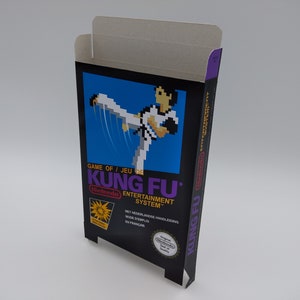Kung Fu - vervangende doos, stofkap, blok - NES - NTSC of PAL - dik karton zoals in het origineel. Top kwaliteit !