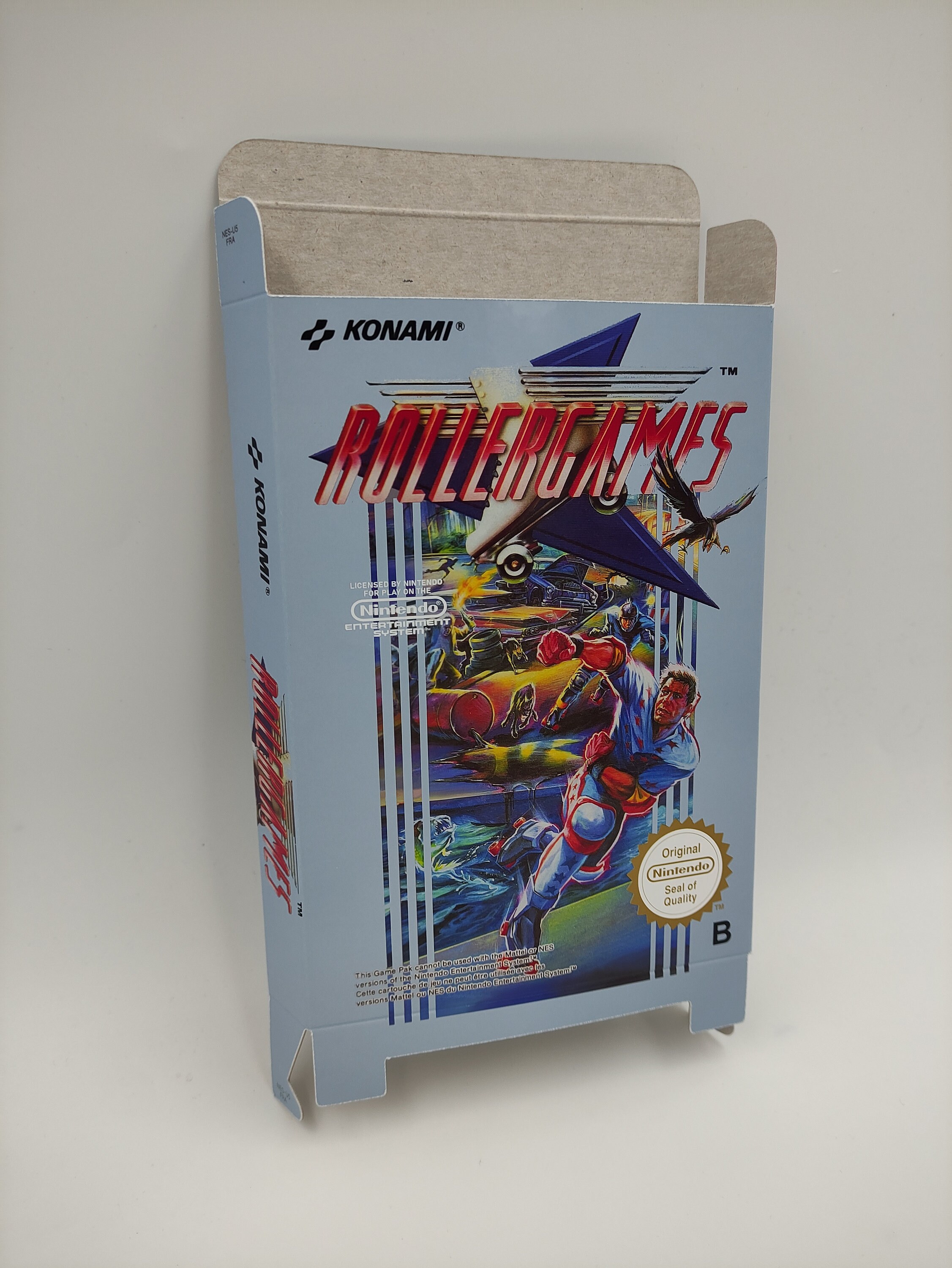Rollergames Replacement Box, Dust Cover, Block NES Thick