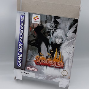 Castlevania Aria of Sorrow - Vervangende doos met optie voor binnenbak - PAL of NTSC - Game Boy Advance/ GBA - dik karton. Top kwaliteit!