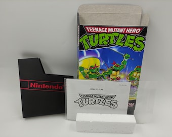Teenage Mutant Hero Turtles - Replacement Box, Manual, Dust Cover, Block - NES - thick cardboard as in the original, HQ !