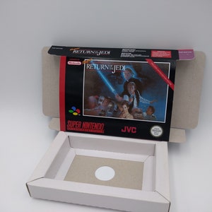 Super Star Wars Return of the Jedi - NTSC or PAL - Replacement box with inner tray option - SNES - thick cardboard as in the original.