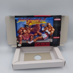 Street Fighter II Turbo - NTSC of PAL - Vervangende doos met optie voor binnenlade - Snes - dik karton zoals in het origineel. Topkwaliteit!