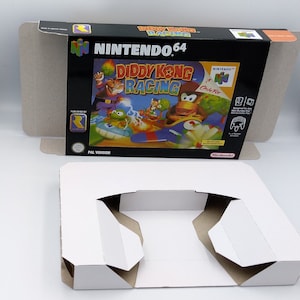Diddy Kong Racing - boîte avec option plateau intérieur - NTSC, PAL ou PAL australien - N64 - carton épais comme dans l'original. QG !