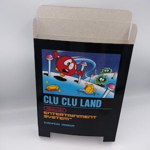 Clu Clu Land - Replacement NES - Box, Dust Cover, Block - thick cardboard as in the original.