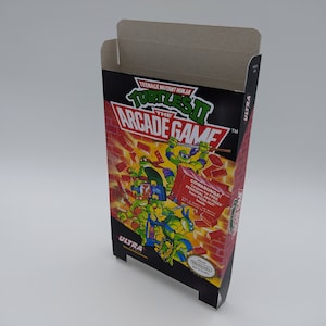 Teenage Mutant Ninja Turtles 2: The Arcade Game - Vervangende doos, stofkap, blok - NES - NTSC of PAL - dik karton. Top kwaliteit !