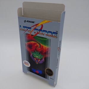 Life Force - vervangende doos, stofkap, blok - NES - dik karton zoals in het origineel. NTSC of PAL. Top kwaliteit !