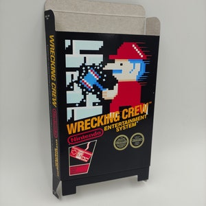 Wrecking Crew - Vervangende doos, stofkap, blok - NES - dik karton zoals in het origineel. Top kwaliteit !
