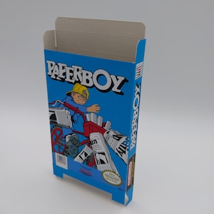 Paperboy - vervangende doos, stofkap, blok - NES - NTSC of PAL - dik karton zoals in het origineel. Top kwaliteit !