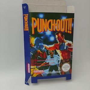 Punch Out - Replacement Box, Dust, Cover - NES - thick cardboard as in the original. Top Quality !