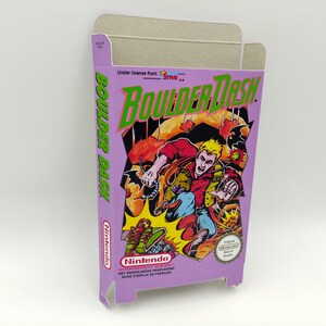 Boulder Dash - vervangende doos, stofkap, blok - NES - PAL - dik karton zoals in het origineel. Top kwaliteit !