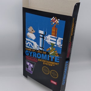 Gyromite - Vervangende doos, stofkap, blok - Nintendo Entertainment System/ NES - PAL of NTSC - dik karton - Topkwaliteit!