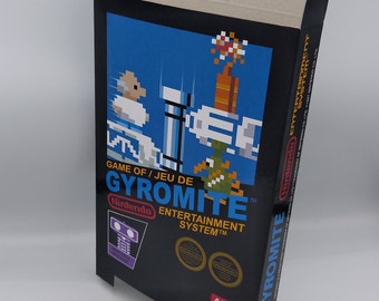 Gyromite - Replacement Box, Dust Cover, Block - Nintendo Entertainment System/ NES - PAL or NTSC - thick cardboard - Top quality !