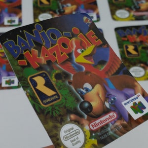Banjo Kazooie - Label/ Sticker for Nintendo 64 cartridge - replacement.