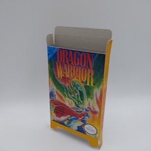 Dragon Warrior - Vervangende doos, stofkap, blok - NES - dik karton zoals in het origineel. Top kwaliteit !