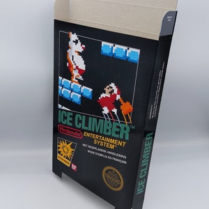 Ice Climber - vervangende doos, stofkap, blok - NES - dik karton zoals in het origineel. Top kwaliteit !