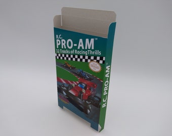 RC Pro-Am - Boîte de remplacement, cache anti-poussière, bloc - NES - NTSC ou PAL - carton épais comme dans l'original. Qualité supérieure !