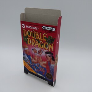Double Dragon - Replacement Box, Dust Cover, Block - NES - NTSC or PAL - thick cardboard as in the original. Top Quality !