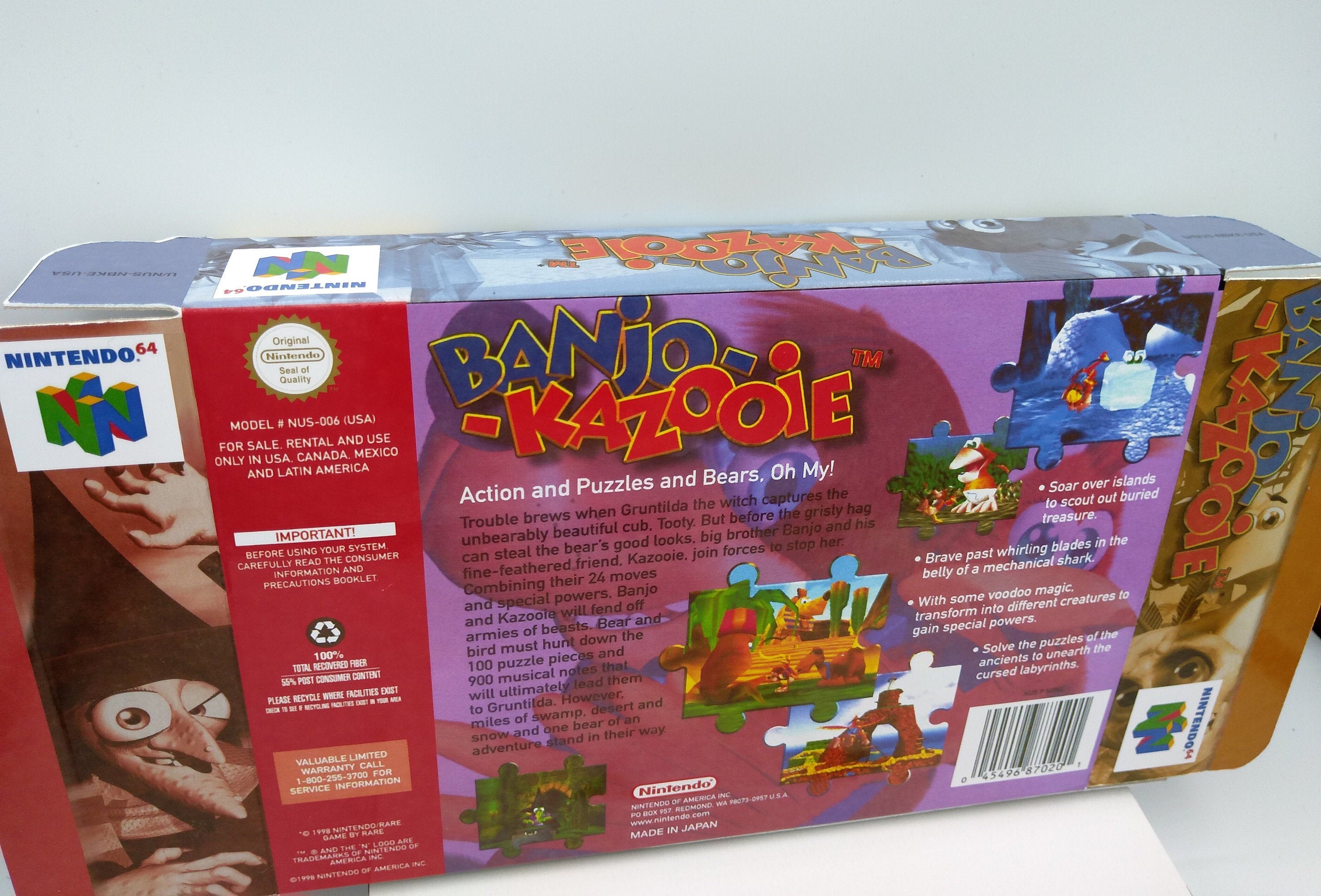 N64 Box & Tray Banjo Kazooie 2 Banjo Tooie NO GAME Included -  Denmark