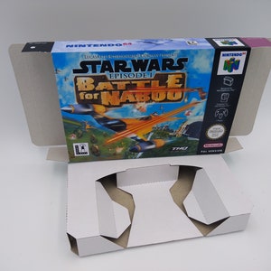 Star Wars Battle For Naboo - Box with inner tray option - PAL, NTSC or Australian PAL - N64 - thick cardboard as in the original.