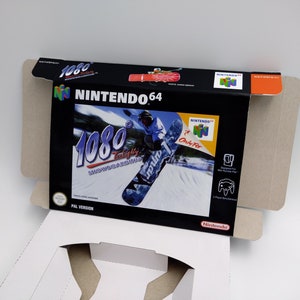 1080 TenEighty Snowboarding - boîte avec option de plateau intérieur - NTSC, PAL ou PAL australien - N64 - carton épais comme dans l'original.