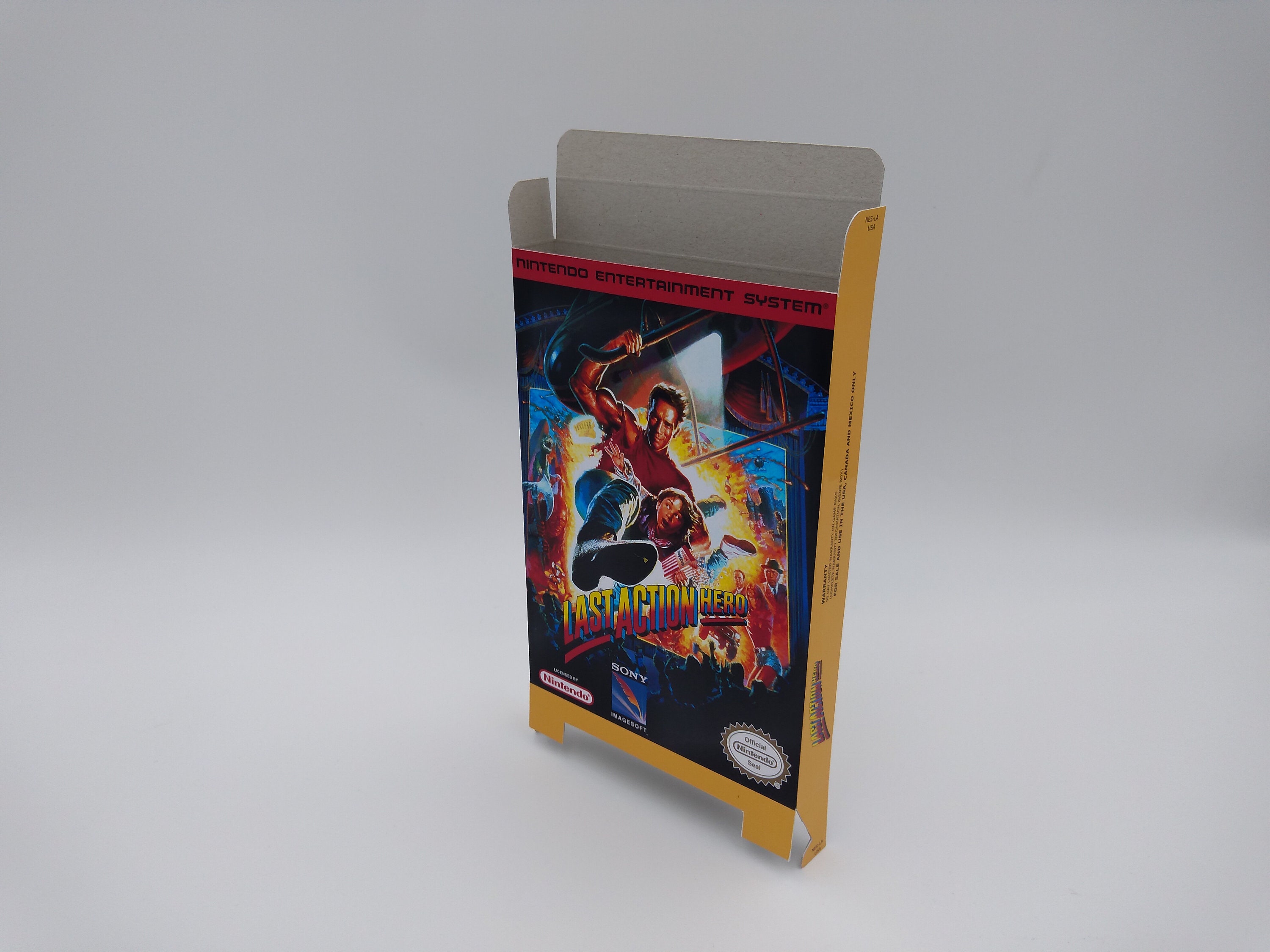 Last Action Hero Replacement Box Dust Cover Block NES Thick
